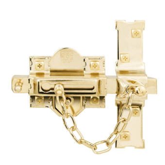 Cerrojo de Seguridad FAC botón/llave de 85 mm ancho dorado con cadena